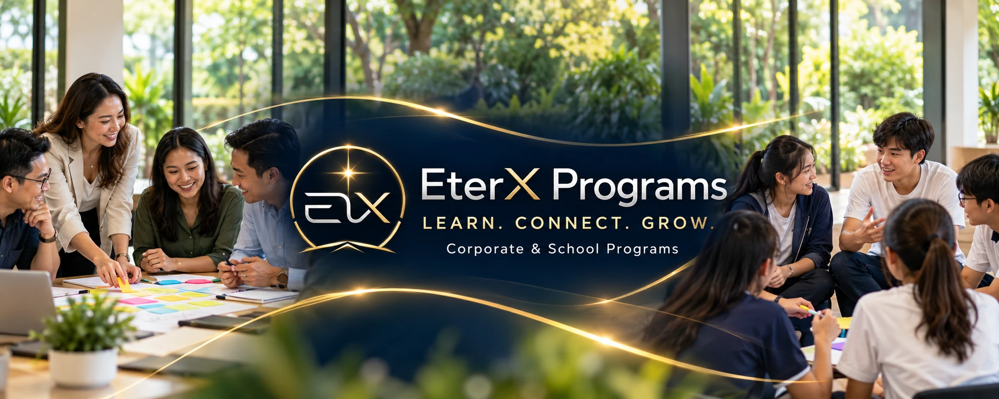 EterX Programs — Learn. Connect. Grow. Corporate & School Programs artwork